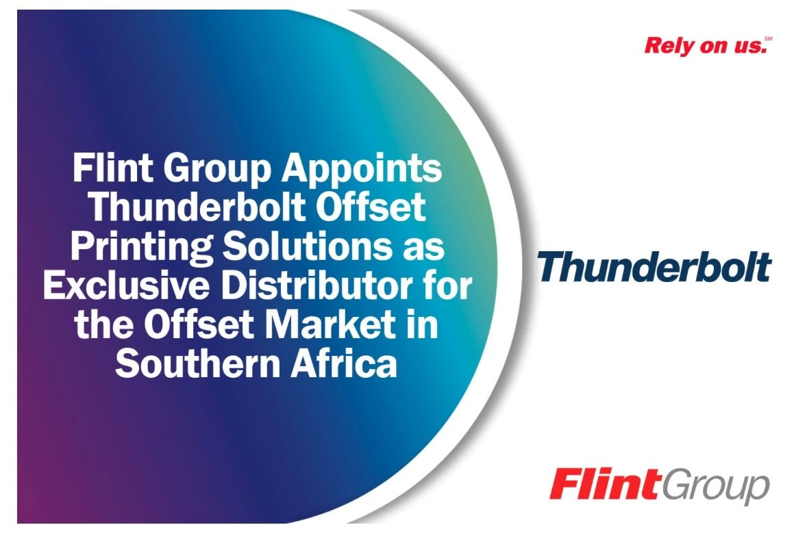 Flint Group announces Thunderbolt Solutions as exclusive distributor in Southern Africa